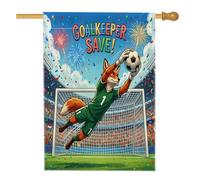 Bandiera della casa della volpe della stagione 2026, 71 x 101 cm, double face, decorativa per esterni, per giocare con animali e portiere, per salvare la bandiera della casa in lino, per sport