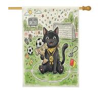 Bandiera della casa di calcio Bombays Cats 71 x 101 cm per esterni, graziosa bandiera verticale standard in lino per la casa, decorazione per esterni con animali domestici