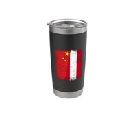 Bandiera della Cina Austria | Radici austriache cinesi Bicchiere termico in acciaio inox doppia parete