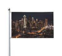Bandiera della città di Seattle 3 x 5 Ft bandiera all'aperto bandiera del giardino delle vacanze banner di benvenuto banner per giardino casa giardino cortile prato bandiere decorative, interno