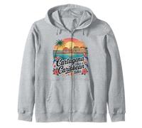 Bandiera della Colombia Cartagena Caraibi Colombia Bandiera Felpa con Cappuccio