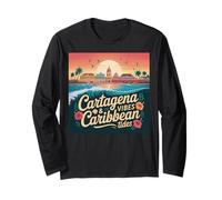 Bandiera della Colombia Cartagena Caraibi Colombia Bandiera Maglia a Manica