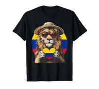 Bandiera della Colombia Cuore Tigre Colombian Roots Colombian Pride Maglietta