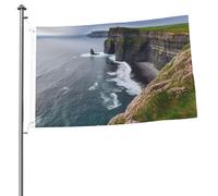 Bandiera della contea di Clare The Cliffs dell'Irlanda all'aperto 0,6 x 90 cm stampa su entrambi i lati bandiere da giardino bandiera da cortile per esterni bandiere per feste banner regalo con