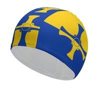 Bandiera della contea di Durham Cuffia da nuoto unisex Cappello da nuoto per uomo e donna Capelli corti e lunghi Cuffie da bagno alla moda
