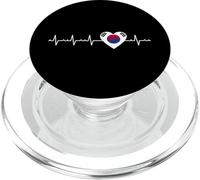 Bandiera della Corea Battito Cuore Taegukgi Bandiera Cuore Amore Corea del Sud PopSockets PopGrip per MagSafe