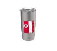Bandiera della Corea del Nord Austria | Radici austriache coreane Bicchiere termico in acciaio inox doppia parete