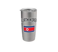Bandiera della Corea del Nord Bicchiere termico in acciaio inox doppia parete