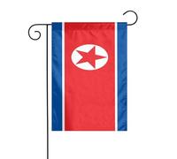 Bandiera della Corea del Nord da giardino, 30 x 45 cm, verticale, double face, per vacanze in fattoria