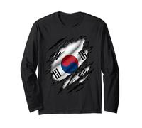 Bandiera della Corea del Sud Effetto strappato Maglia a Manica