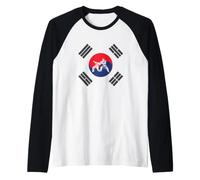 Bandiera della Corea del Sud Hapkido Maglia con Maniche Raglan