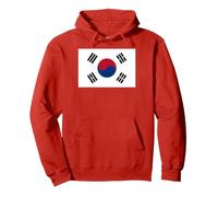 Bandiera della Corea del Sud Minimalista sul Petto Felpa con Cappuccio