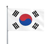 Bandiera Della Corea Del Sud Resistente Alle Intemperie Bandiera Da Cortile Divertente Bandiere Di Benvenuto Decorazione Per All'Aperto Patio Interni 90X150Cm
