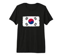 Bandiera della Corea dell'Esercito (sul Retro) (2 Lati) Uomini Donne Bandiera Corea del Sud Maglietta Premium
