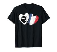 Bandiera della Corsica Francia Cuore Corsican Pride Design Maglietta