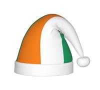 Bandiera della Costa d'Avorio 1 Confezione Cappelli di Natale Peluche Cappello di Babbo Natale per Adolescenti Costume di Natale Festa ed Evento di Vacanza