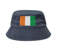 Bandiera della Costa d'Avorio Cappello da Cowboy Nero Retro e Alla Moda Adatto a Tutti I Tipi di Attività All'aperto, blu navy, Taglia unica