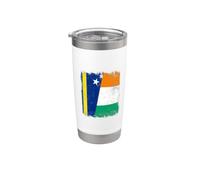 Bandiera della Costa d'Avorio Curaçao | Curaçaoan Roots Ivorian Bicchiere termico in acciaio inox doppia parete