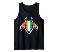 Bandiera della Costa D'Avorio Strappata Grafica Ivorian Pride Roots Canotta