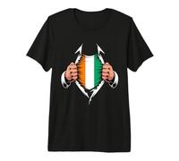 Bandiera della Costa D'Avorio Strappata Grafica Ivorian Pride Roots Maglietta Premium