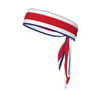 Bandiera della Costa Rica fascia sportiva regolabile antiscivolo durevole elegante e stabile adatto per tennis calcio e corsa