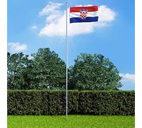 Bandiera della Croazia 90 x 150 cm in poliestere resistente con due occhielli in ottone, bordi rinforzati e doppie cuciture. Bandiera nazionale della Croazia per giardino ed eventi sportivi.