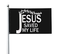 Bandiera della croce della fede cristiana di Gesù 3x5 piedi Banner Poster Sfondo decorativo Decorazione da parete Poliestere Applicare a giardino Cortile Casa Dindoor Esterno