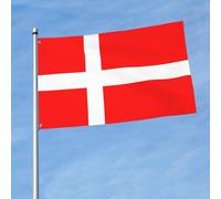 Bandiera della Danimarca con stampa con bandiera danese per esterni, decorativa, per tutte le stagioni, giardino, portico, parete, patio, feste, matrimoni