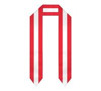 Bandiera Della Fascia Accademica Di Laurea,Scialle Della Sciarpa Dell'Austria A Strisce Rosse E Bianche Stola Di Bachelor International Study Abroad Choral Adult Unisex School Church Gown Accesso