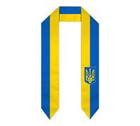Bandiera Della Fascia Accademica Di Laurea,Strisce Blu E Gialle Dell'Ucraina Sciarpa Scialle Stola Bachelor International Study Abroad Choral Adult Unisex School Church Gown Accessory Ribbon,Pict
