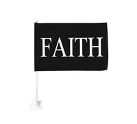 Bandiera della fede cristiana con croce e Gesù, bandiere decorative per finestre e auto.