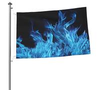 Bandiera della fiamma blu 2x3 Ft Stampa su entrambi i lati Bandiera da giardino Bandiere di benvenuto per esterni Bandiera della casa Bandiera all'aperto Banner segni per interni Yard Decorazione per