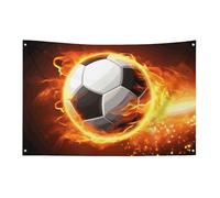 Bandiera della fiamma di calcio 3x5 Ft No Fade Bandiera di benvenuto Giardino Cortile Casa Bandiere Decorative Garden Yard Segno Indoor Outdoor Banner Party Home Decor