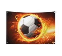 Bandiera della fiamma di calcio 3x5 Ft No Fade Bandiera di benvenuto Giardino Cortile Casa Bandiere Decorative Garden Yard Segno Indoor Outdoor Banner Party Home Decor
