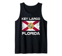 Bandiera della Florida di Key Largo, Motivo Invecchiato, Key Largo FL Canotta