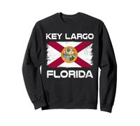 Bandiera della Florida di Key Largo, Motivo Invecchiato, Key Largo FL Felpa