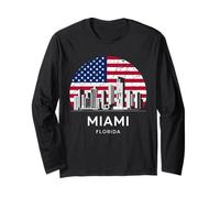 Bandiera della Florida di Miami City Maglia a Manica