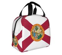 Bandiera della Florida stampa isolata bento bag, foglio di alluminio tenuto in mano ispessito resistente all'acqua Lunch Bag