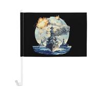 Bandiera della flotta navale della nave da guerra della seconda guerra mondiale, 20 x 30 cm, bandiera per finestra per donne e uomini