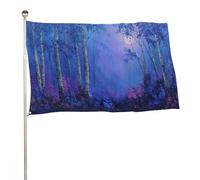 Bandiera della foresta blu con alberi di betulla alti 9 x 1,5 m bandiere da giardino all'aperto decorazione per cortile portico prato fattoria