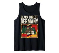 Bandiera della Foresta Nera Germania Vintage Viaggio Natura Canotta