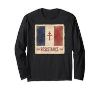 Bandiera della Francia con Croce di Lorena 1940-1944 Maglia a Manica