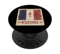 Bandiera della Francia con croce di Lorena 1940-1944 PopSockets PopGrip Adesivo