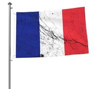 Bandiera della Francia con effetto texture, per esterni, 2x3 piedi, bandiera bifacciale resistente, per casa, cortile, festival, decorazione da giardino, bandiera di benvenuto.