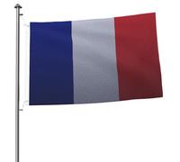 Bandiera della Francia, effetto maglia, per esterni, 2x3 piedi, bandiera bifacciale resistente, per casa, cortile, festival, decorazione da giardino, bandiera di benvenuto.
