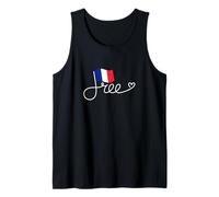 Bandiera della Francia - libertà Francese Word Art Canotta