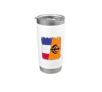 Bandiera della Francia Sikh Punjabi Khalsa Pride Design Bicchiere termico in acciaio inox doppia parete