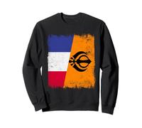 Bandiera della Francia Sikh Punjabi Khalsa Pride Design Felpa