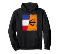 Bandiera della Francia Sikh Punjabi Khalsa Pride Design Felpa con Cappuccio