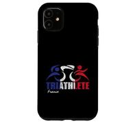 Bandiera della Francia Triathlon Design ispirato al triatleta francese Custodia per iPhone 11